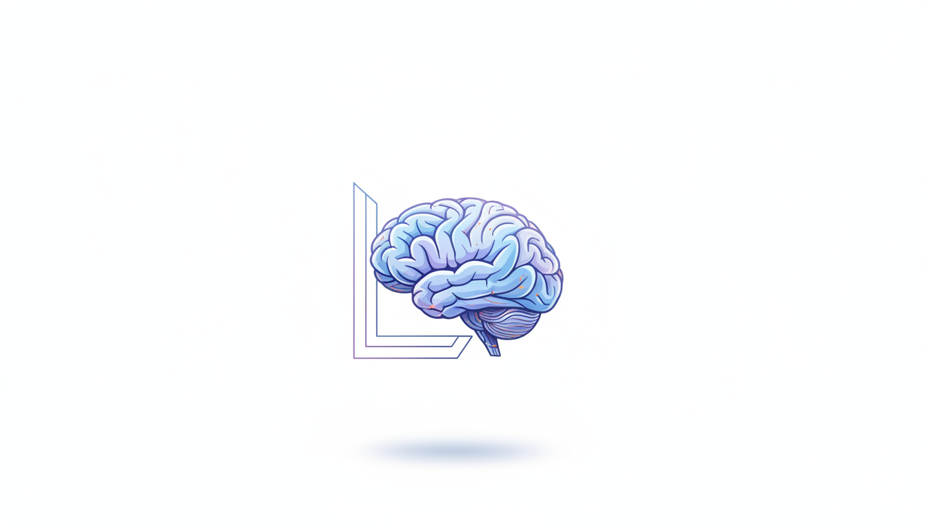 A sleek, stylized digital-art interpretation of a human brain, rendered with smooth, flowing contours and intricate, elegant neural patterns. Soft gradients of blue, white, purple, and subtle orange accents create a muted yet sophisticated palette. The brain is gently cradled within a minimalist geometric frame that alludes to the site’s logo, set against a pristine, white background with faint cool shadows cast from an unseen above light. The composition is perfectly centered with plenty of negative space, evoking a sense of modernity, clarity, and creative potential, all with a clean, minimalistic, refined feel that speaks to literary innovation.